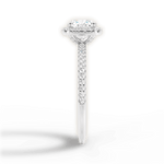 Joanne Cushion Cut Lab Grown Diamond Platinum Engagement Ring - View 4