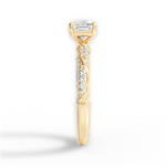 Gloria Asscher Cut Lab Grown Diamond 18Kt Yellow Gold Engagement Ring - View 2