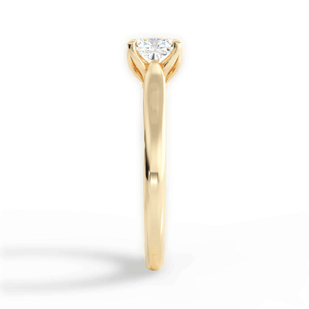 Carrie Cushion Cut Lab Grown Diamond 18Kt Yellow Gold Engagement Ring - View 3