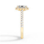 Ingrid Radiant Cut Lab Grown Diamond 18Kt Yellow Gold Engagement Ring - View 3