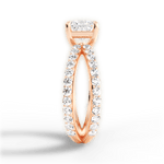 Lauren Princess Cut Lab Grown Diamond 18Kt Rose Gold Engagement Ring - View 4