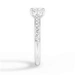 Elizabeth Princess Cut Lab Grown Diamond 18Kt White Gold Engagement Ring - View 3