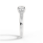 Carol Cushion Cut Lab Grown Diamond Platinum Engagement Ring - View 4