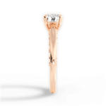Annette Round Cut Lab Grown Diamond 18Kt Rose Gold Engagement Ring - View 3