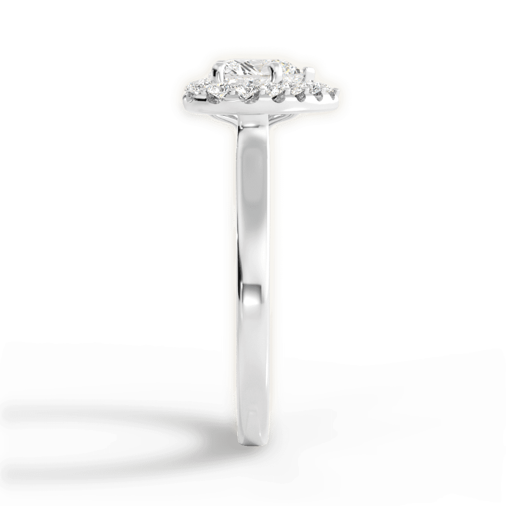 Fiona Heart Cut Lab Grown Diamond 14Kt White Gold Engagement Ring - View 4