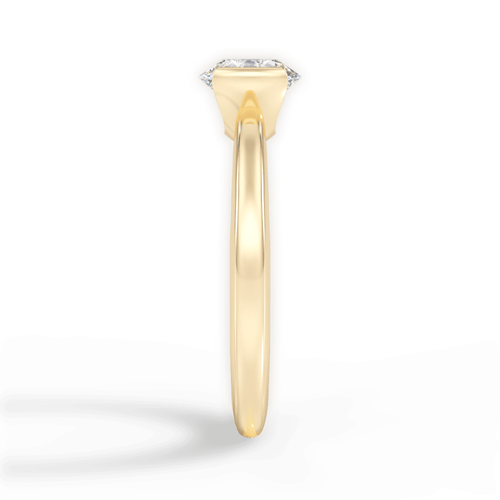 Bridget Round Cut Lab Grown Diamond 18Kt Yellow Gold Engagement Ring - View 3