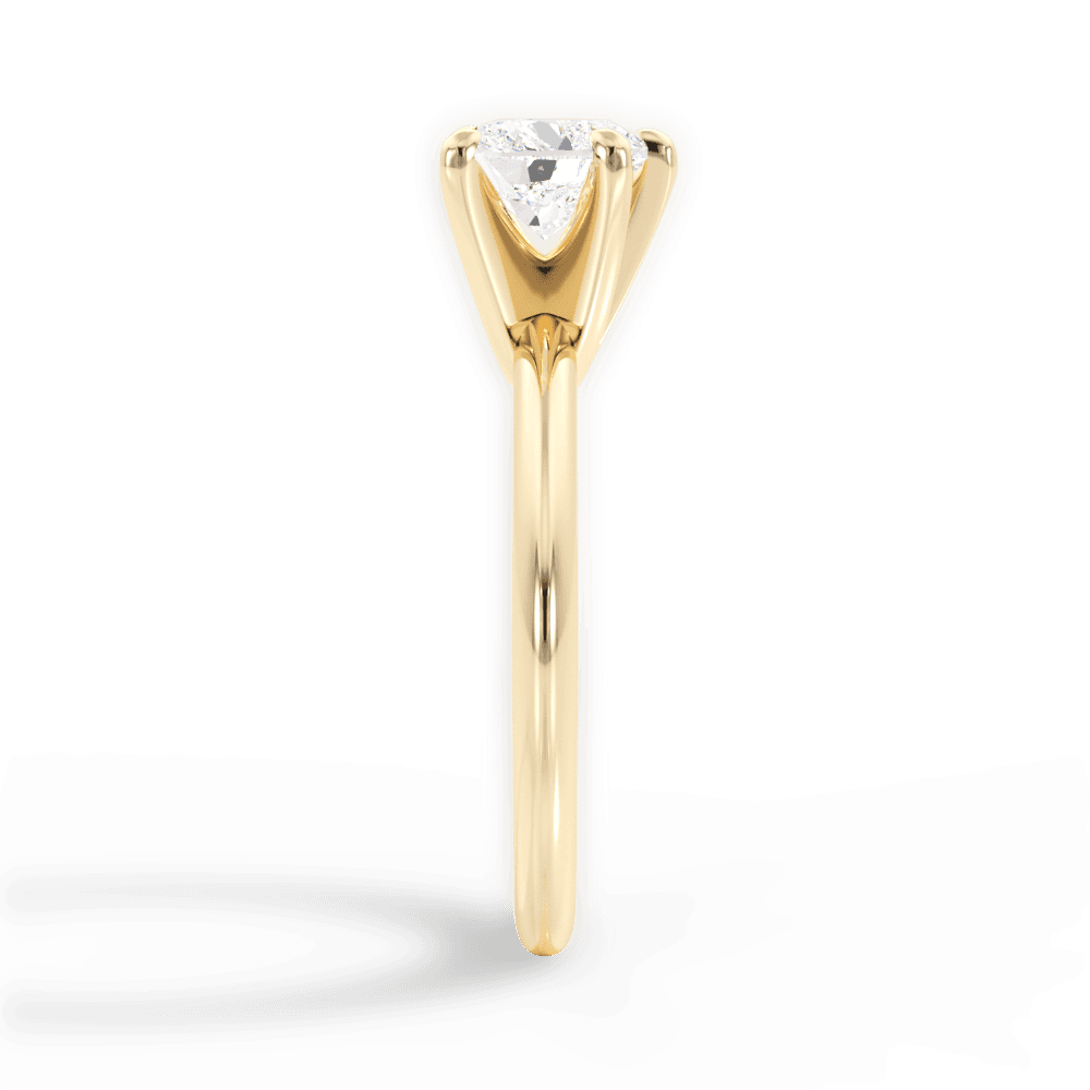 Casey Heart Cut Lab Grown Diamond 18Kt Yellow Gold Engagement Ring - View 3