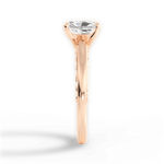 Annette Radiant Cut Lab Grown Diamond 18Kt Rose Gold Engagement Ring - View 3