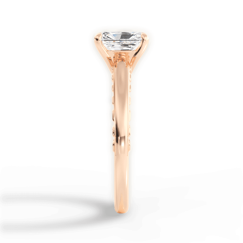 Annette Radiant Cut Lab Grown Diamond 18Kt Rose Gold Engagement Ring - View 3