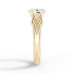 Isabel Oval Cut Lab Grown Diamond 18Kt Yellow Gold Engagement Ring - View 3