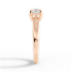 Carol Asscher Cut Lab Grown Diamond 18Kt Rose Gold Engagement Ring - View 3