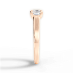 Ariana Asscher Cut Lab Grown Diamond 18Kt Rose Gold Engagement Ring - View 2