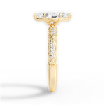 Gloria Marquise Cut Lab Grown Diamond 18Kt Yellow Gold Engagement Ring - View 2