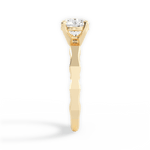 Aaliyah Round Cut Lab Grown Diamond 18Kt Yellow Gold Engagement Ring - View 2