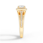 Lillian Cushion Cut Lab Grown Diamond 18Kt Yellow Gold Engagement Ring - View 3