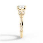 Geraldine Cushion Cut Lab Grown Diamond 18Kt Yellow Gold Engagement Ring - View 4