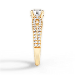 Jessica Round Cut Lab Grown Diamond 18Kt Yellow Gold Engagement Ring - View 3