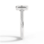 Denise Emerald Cut Lab Grown Diamond 14Kt White Gold Engagement Ring - View 4