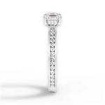 Katelyn Asscher Cut Lab Grown Diamond Platinum Engagement Ring - View 4