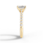 Dana Emerald Cut Lab Grown Diamond 18Kt Yellow Gold Engagement Ring - View 4