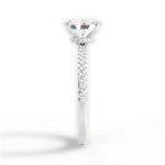 Giselle Oval Cut Lab Grown Diamond 14Kt White Gold Engagement Ring - View 4