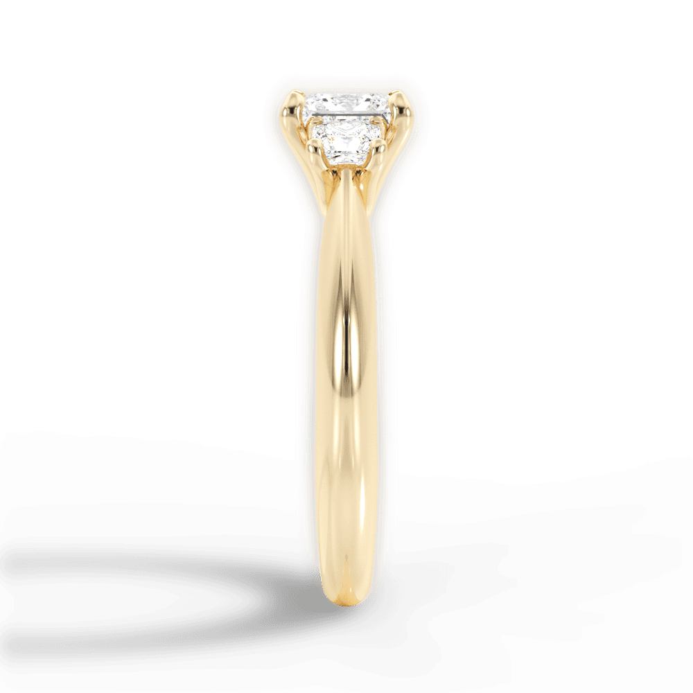 Dorothy Princess Cut Lab Grown Diamond 18Kt Yellow Gold Engagement Ring - View 4