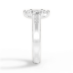 Brittany Marquise Cut Lab Grown Diamond Platinum Engagement Ring - View 2