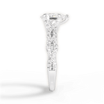Justine Pear Cut Lab Grown Diamond 18Kt White Gold Engagement Ring - View 4