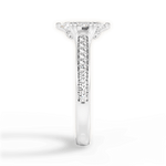 Deborah Marquise Cut Lab Grown Diamond 14Kt White Gold Engagement Ring - View 4