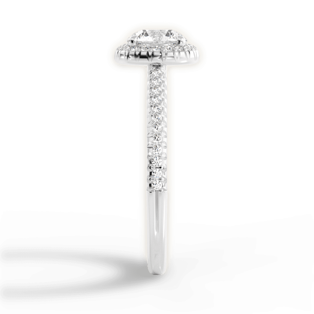 Jenny Round Cut Lab Grown Diamond Platinum Engagement Ring - View 3