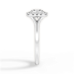 Geneva Round Cut Lab Grown Diamond 14Kt White Gold Engagement Ring - View 3