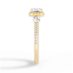 Kara Emerald Cut Lab Grown Diamond 18Kt Yellow Gold Engagement Ring - View 3