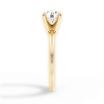 Casey Round Cut Lab Grown Diamond 18Kt Yellow Gold Engagement Ring - View 3