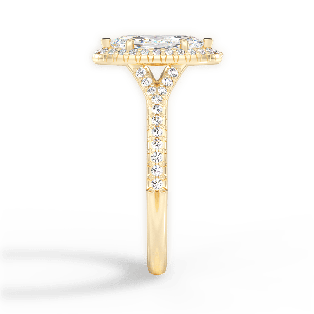 Judy Marquise Cut Lab Grown Diamond 18Kt Yellow Gold Engagement Ring - View 3