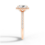 Joanne Radiant Cut Lab Grown Diamond 18Kt Rose Gold Engagement Ring - View 2
