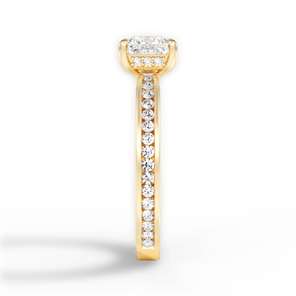 Katelyn Princess Cut Lab Grown Diamond 18Kt Yellow Gold Engagement Ring - View 3
