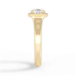 Jasmin Cushion Cut Lab Grown Diamond 18Kt Yellow Gold Engagement Ring - View 4
