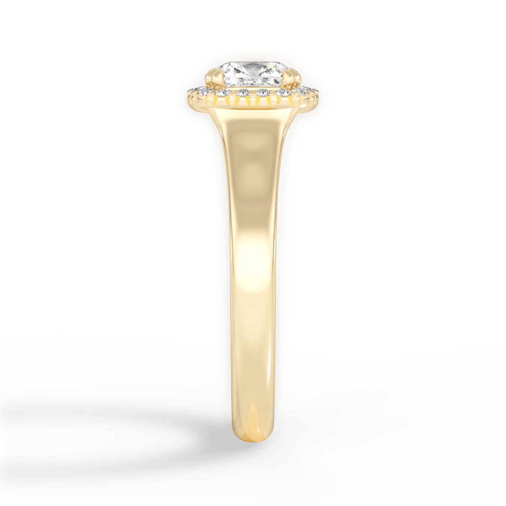 Jasmin Cushion Cut Lab Grown Diamond 18Kt Yellow Gold Engagement Ring - View 4