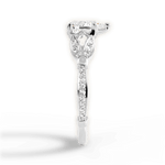 Geraldine Pear Cut Lab Grown Diamond 14Kt White Gold Engagement Ring - View 2