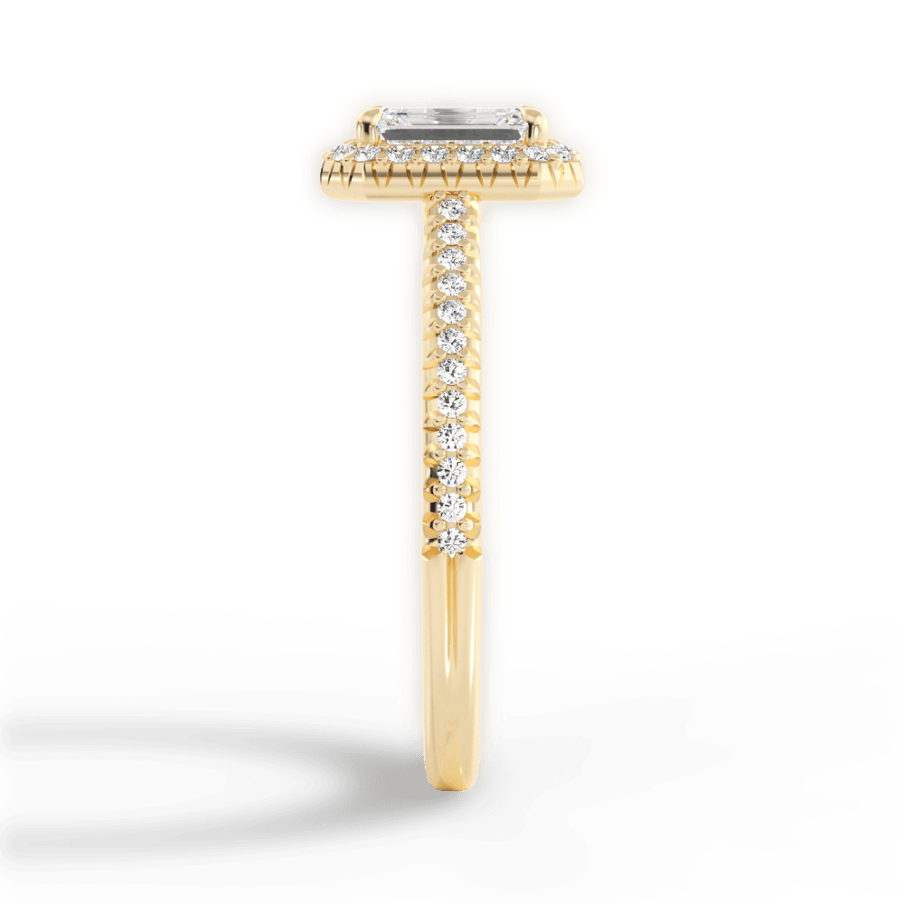 Jenny Emerald Cut Lab Grown Diamond 18Kt Yellow Gold Engagement Ring - View 4
