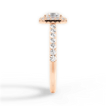Kathleen Asscher Cut Lab Grown Diamond 18Kt Rose Gold Engagement Ring - View 4