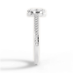 Denise Oval Cut Lab Grown Diamond 18Kt White Gold Engagement Ring - View 3