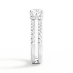 Christie Cushion Cut Lab Grown Diamond 18Kt White Gold Engagement Ring - View 4
