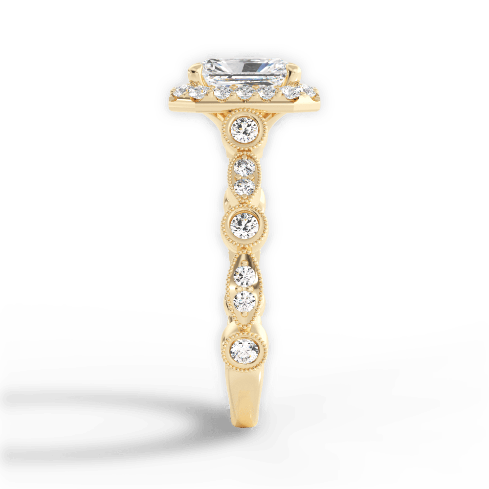 Irene Radiant Cut Lab Grown Diamond 18Kt Yellow Gold Engagement Ring - View 3