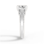 Isabel Radiant Cut Lab Grown Diamond 18Kt White Gold Engagement Ring - View 3