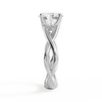 Aubrey Oval Cut Lab Grown Diamond Platinum Engagement Ring - View 4