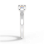 Carrie Asscher Cut Lab Grown Diamond Platinum Engagement Ring - View 2