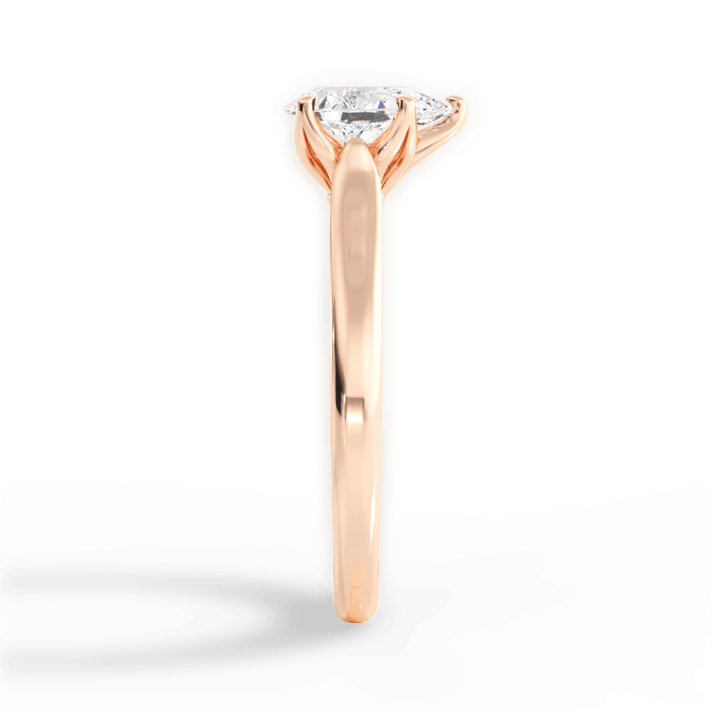 Carrie Pear Cut Lab Grown Diamond 18Kt Rose Gold Engagement Ring - View 2
