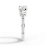 Geraldine Asscher Cut Lab Grown Diamond 18Kt White Gold Engagement Ring - View 4