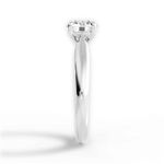 Amy Round Cut Lab Grown Diamond 18Kt White Gold Engagement Ring - View 2
